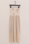SWAYING 25 Early Autumn Floral Jacquard Tube Top Dress SW-SW25PF2L01C1-NB Cream White